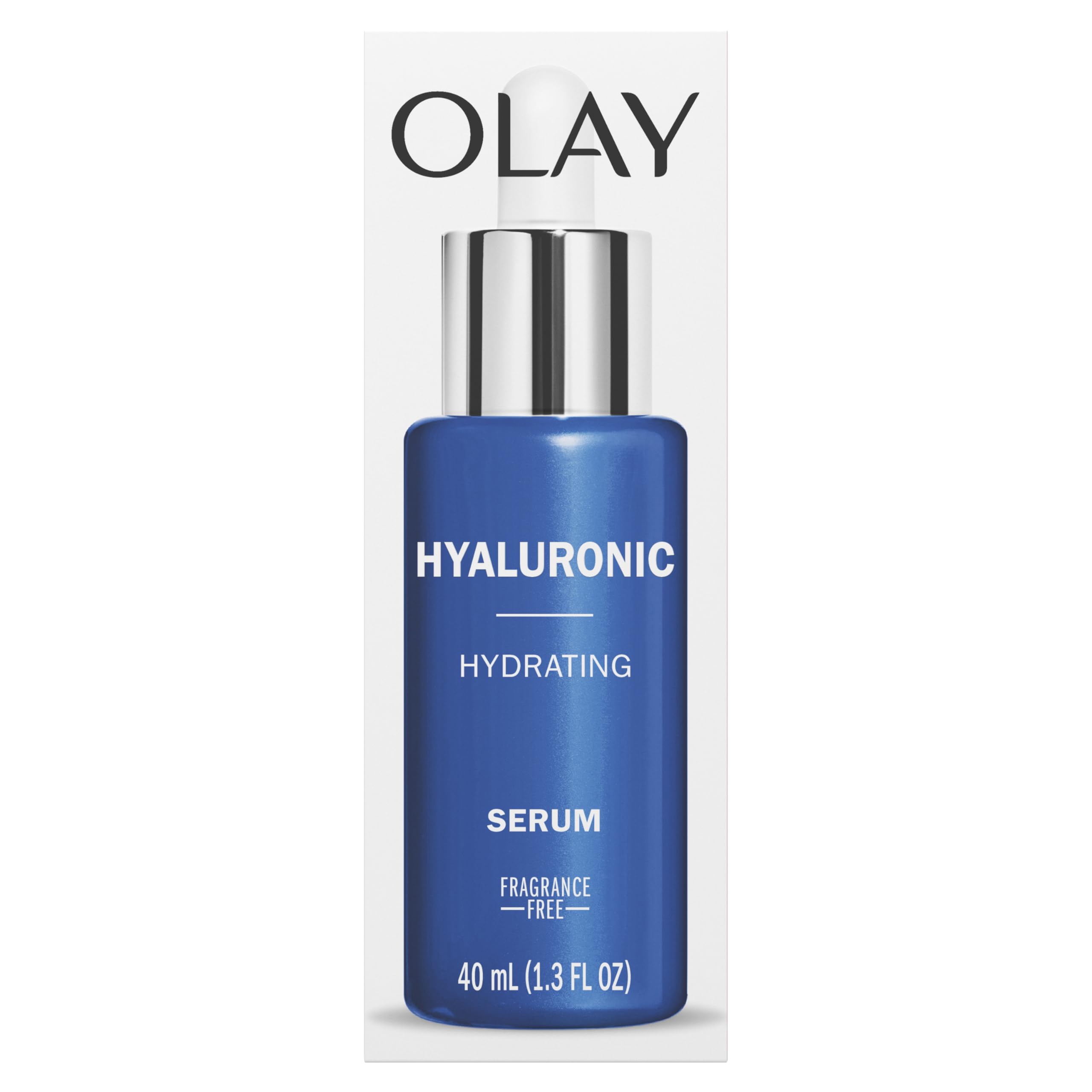 Olay Hyaluronic Hydrating Serum glow on skin after application hints at dewy finish
