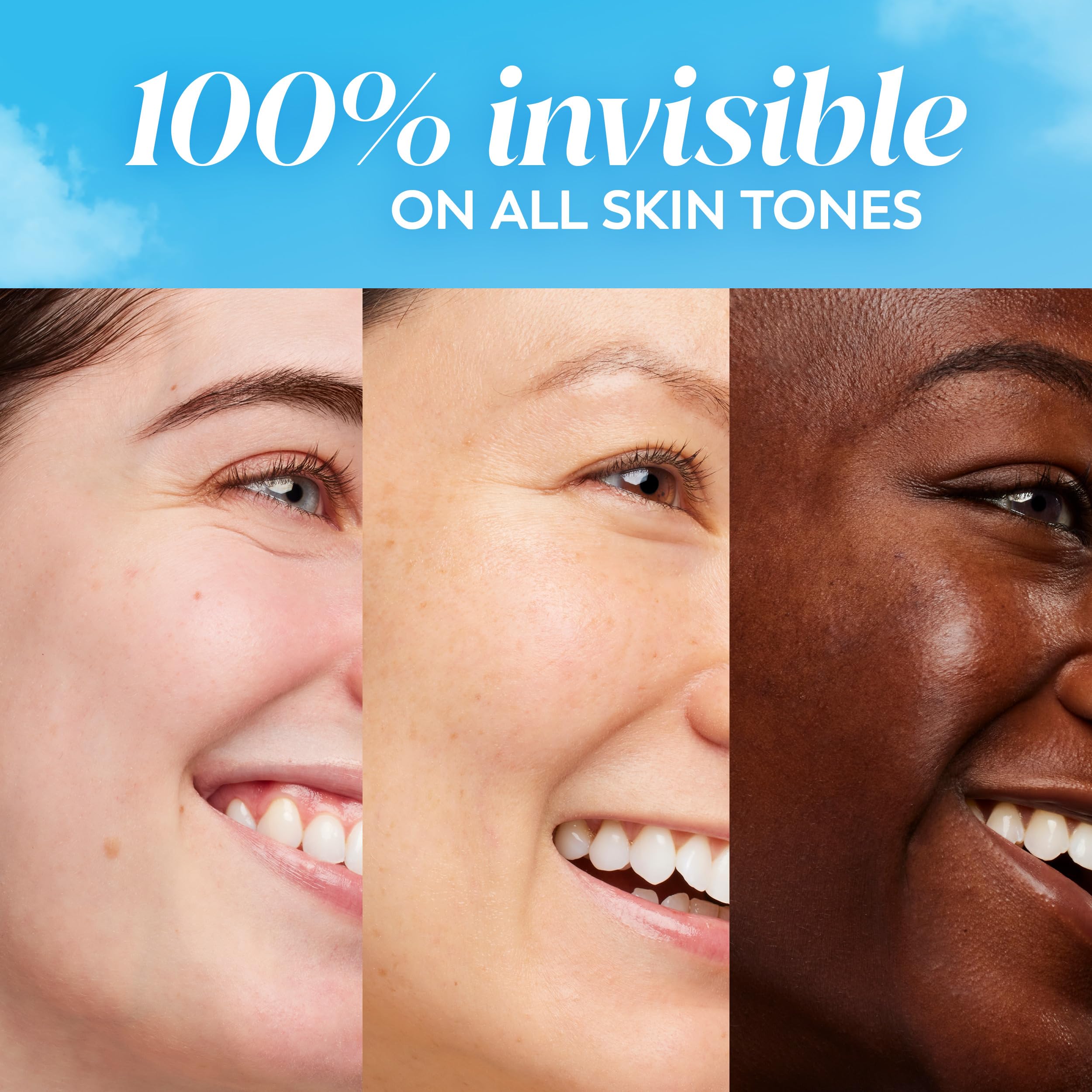 Olay Invisible Sunscreen SPF35 lightweight texture absorbs quickly into skin.