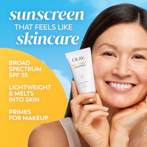 Olay Invisible Sunscreen SPF35 packaging displayed for easy shopping.