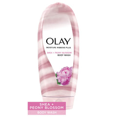 Olay Moisture Ribbons Plus foamy lather demonstrates indulgent cleansing and soft skin after use