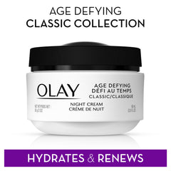 Olay Night Cream creamy, non-greasy texture suited for nighttime skincare.