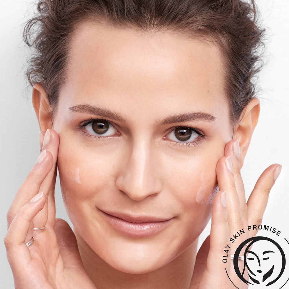 Olay packaging box showing serum product details.