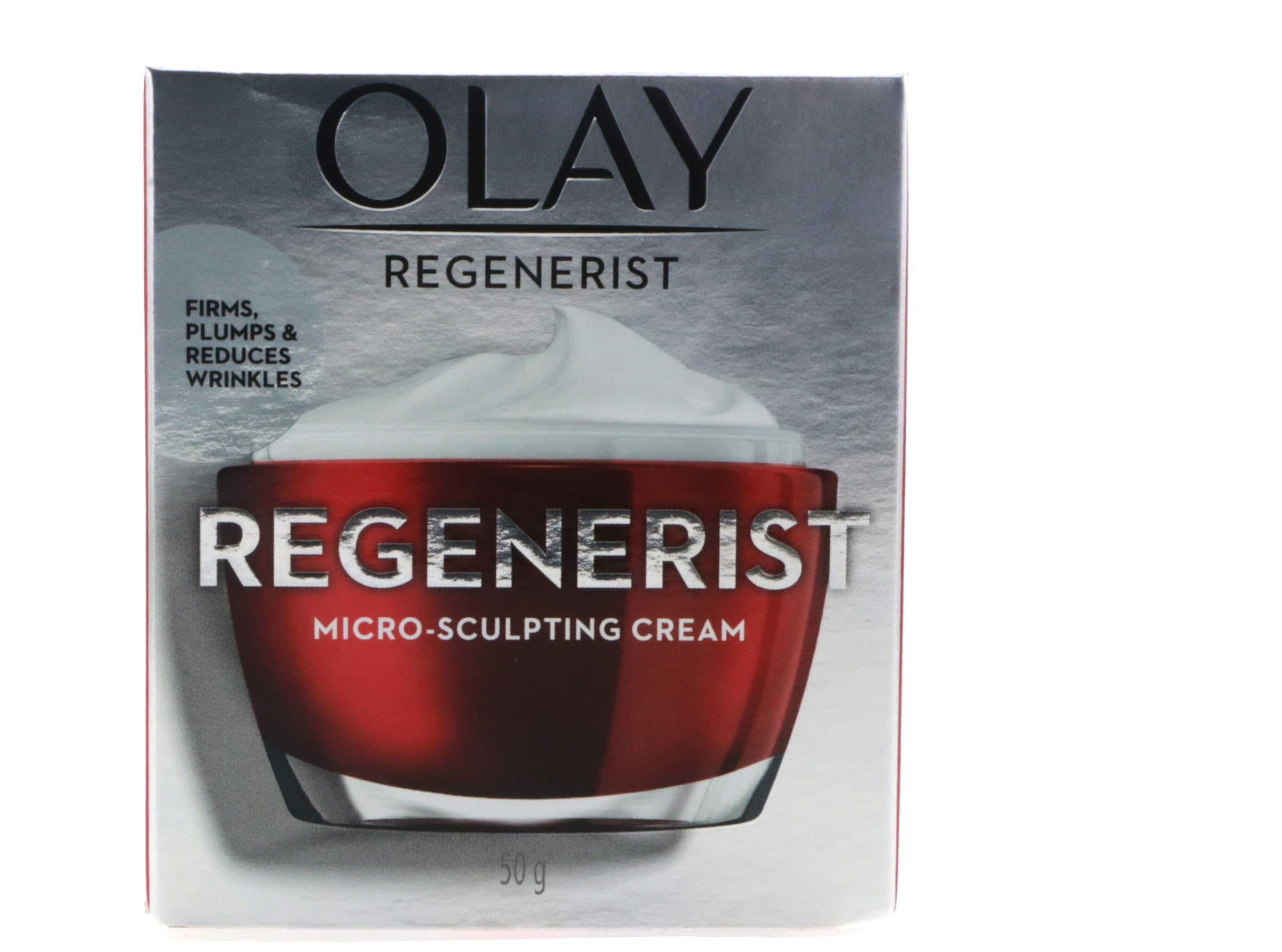 OLAY Regenerist Advanced Anti-Aging Cream jar close-up illustrating smoothing hydration