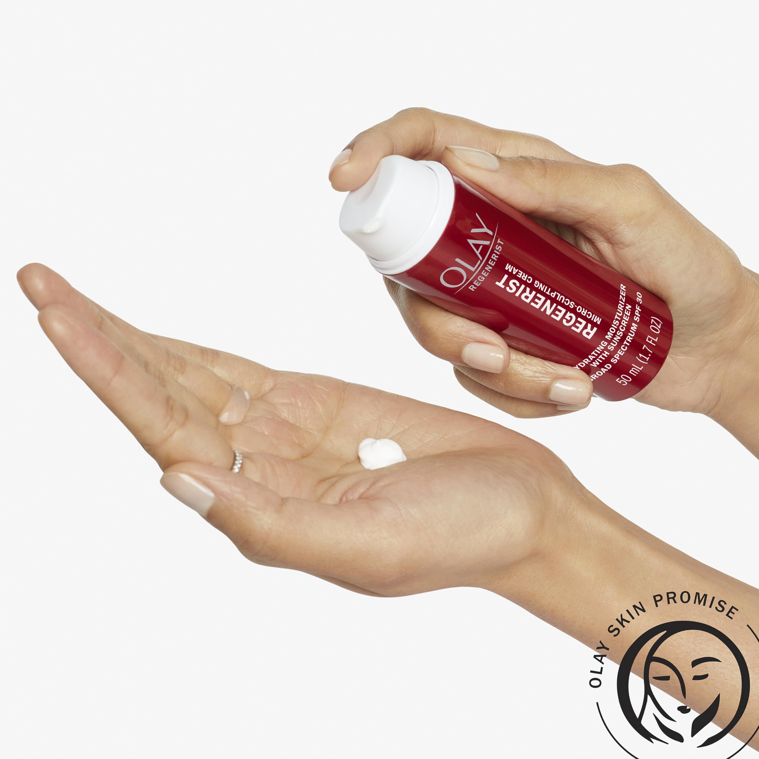 Olay Regenerist Amino-Peptide Complex graphic emphasizes deep anti aging ingredient delivery