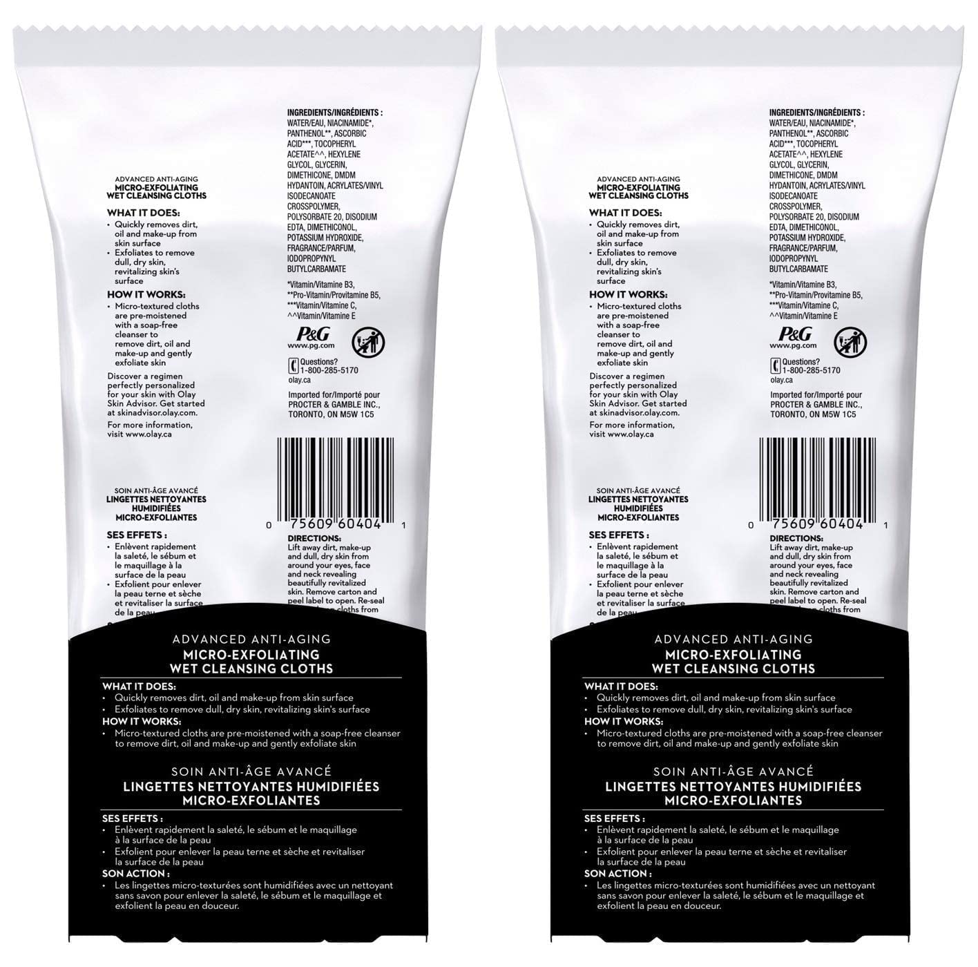 OLAY Regenerist exfoliating cloth texture highlighting micro-exfoliation power