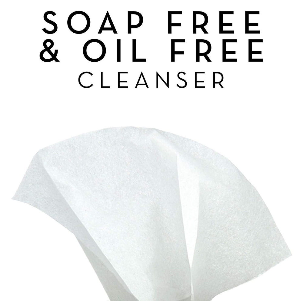 Olay Regenerist makeup remover wipes on the face removing makeup