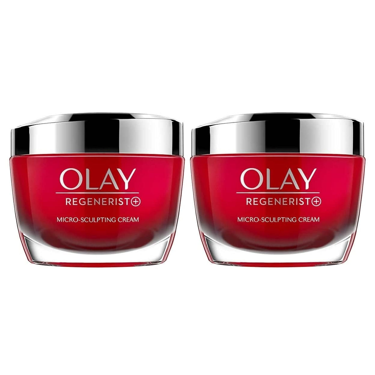 Olay Regenerist Micro Sculpting Cream pack 2 jars front view for daily hydration