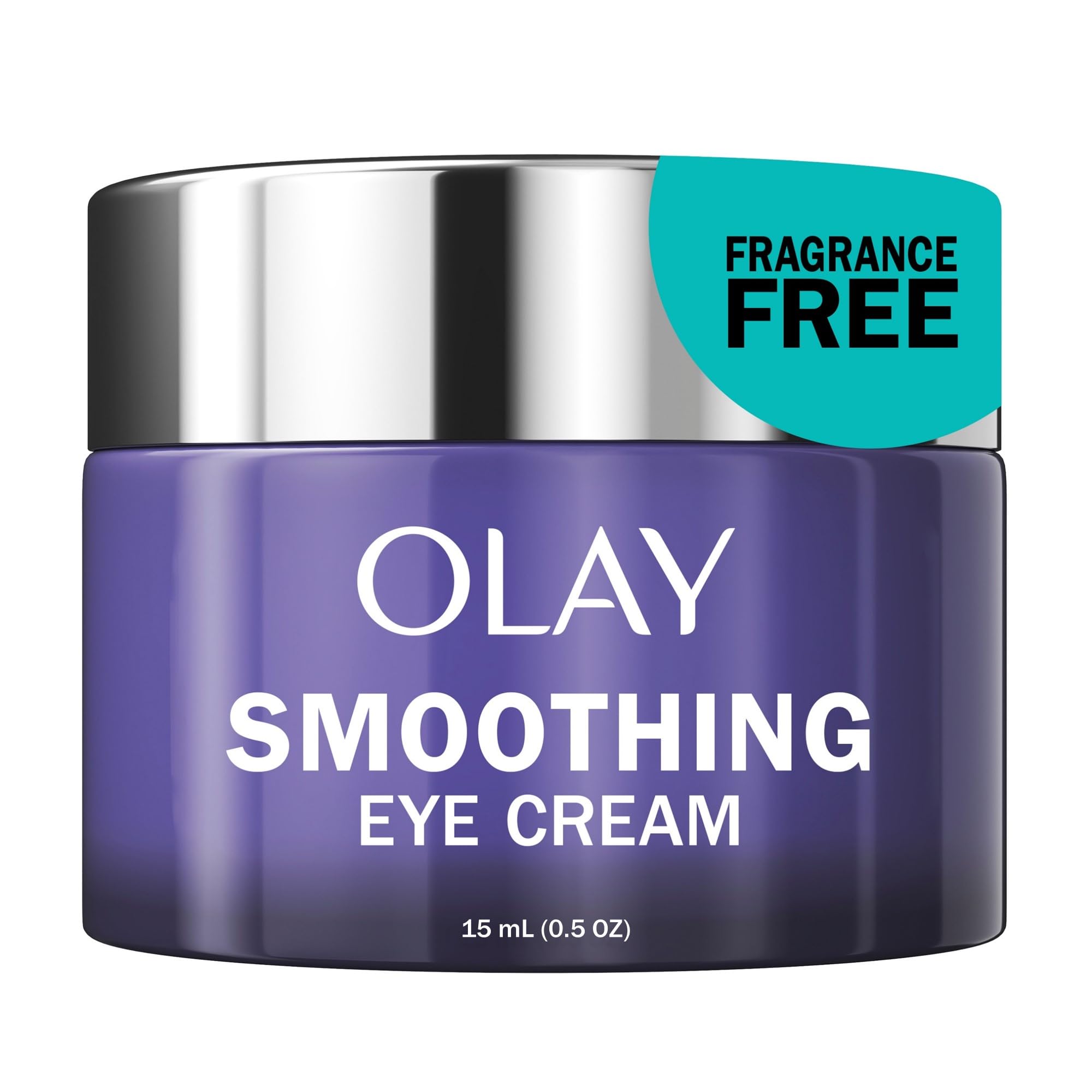 Olay Retinol 24 Night Eye Cream tube front with fragrance-free formula for sensitive eyes