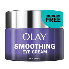 Olay Retinol 24 Night Eye Cream tube front with fragrance-free formula for sensitive eyes