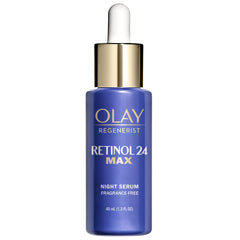 Olay serum texture quickly absorbs for non-greasy hydration.