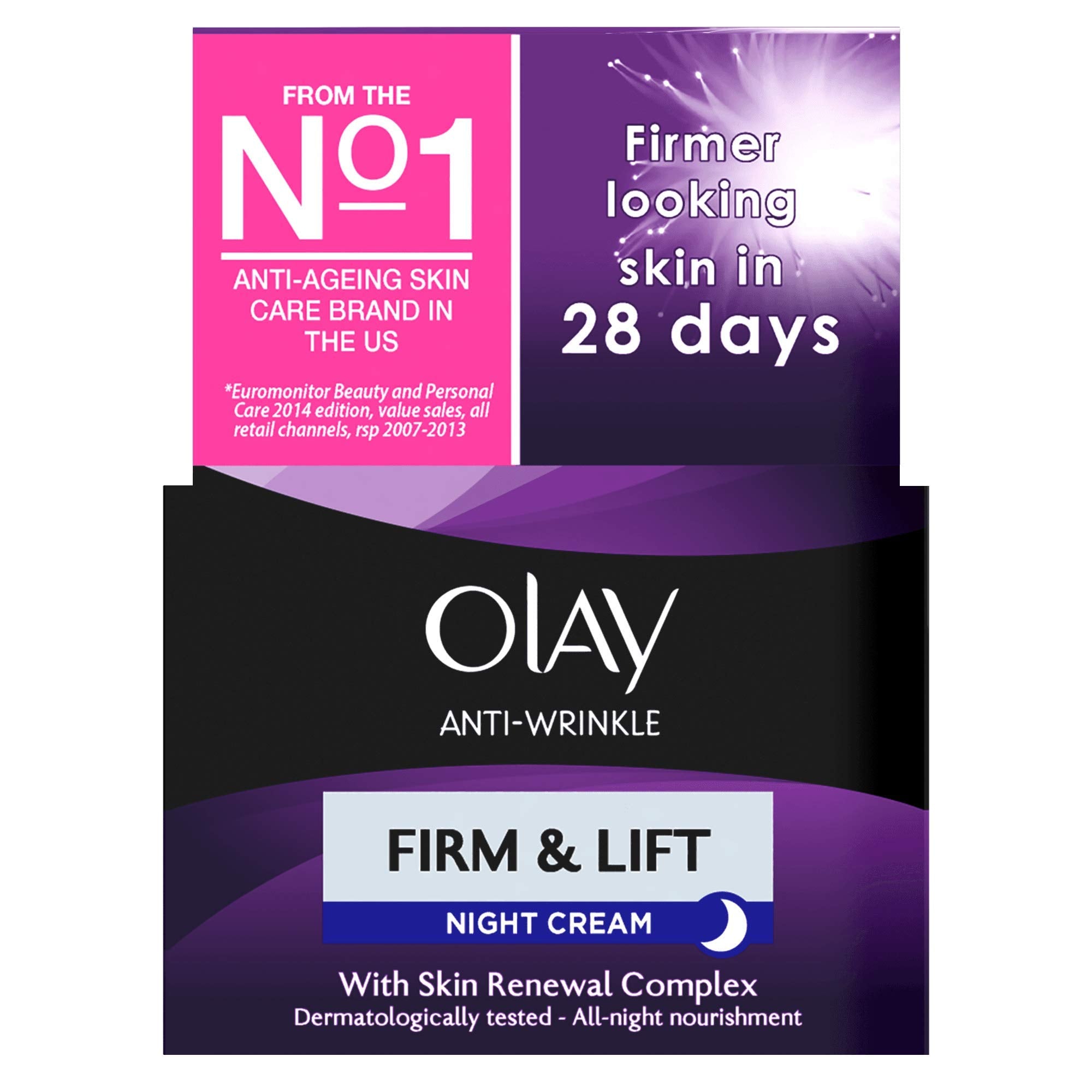 Olay soft skin finish after application on model's cheek