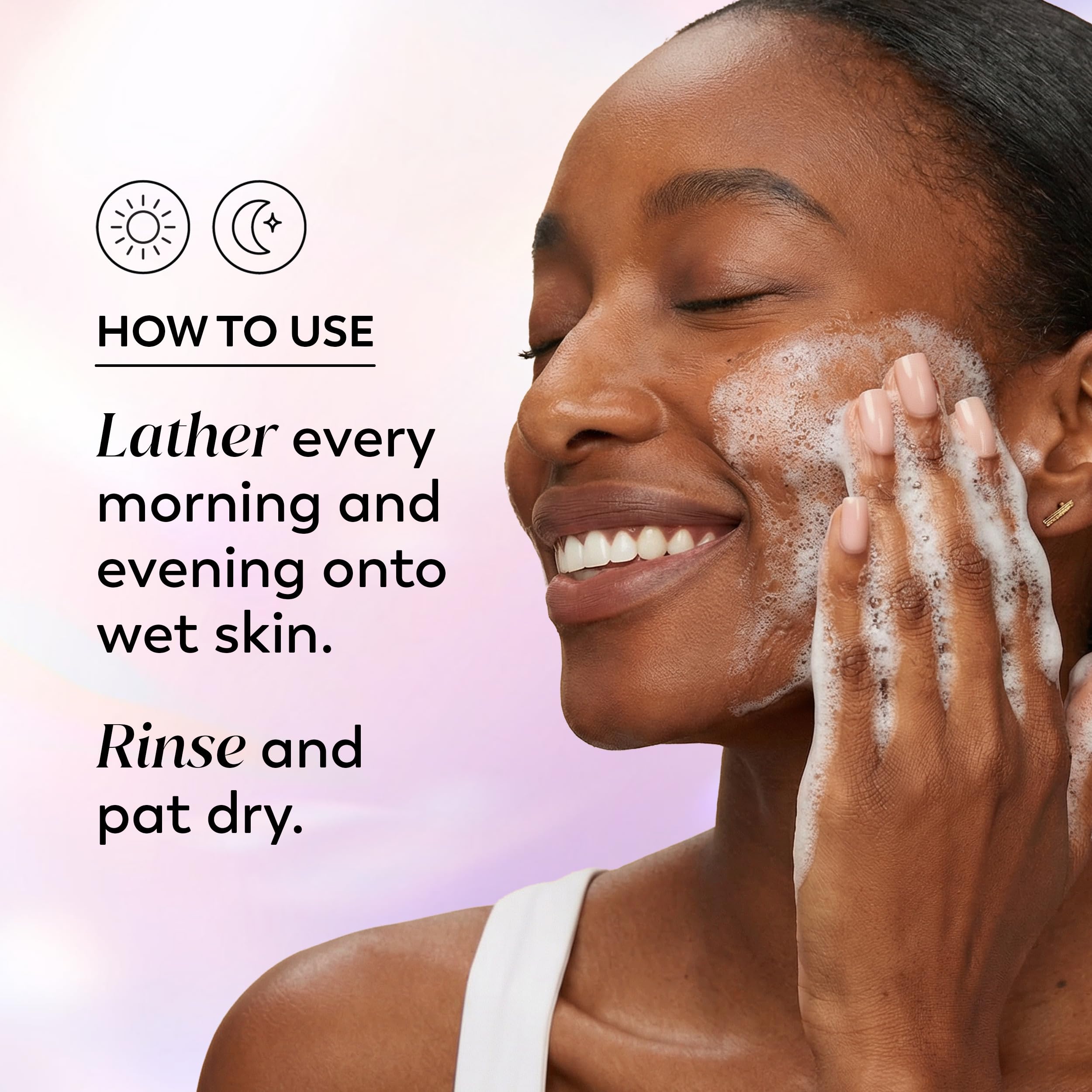 Olay ingredient label close-up highlighting niacinamide and hyaluronic acid