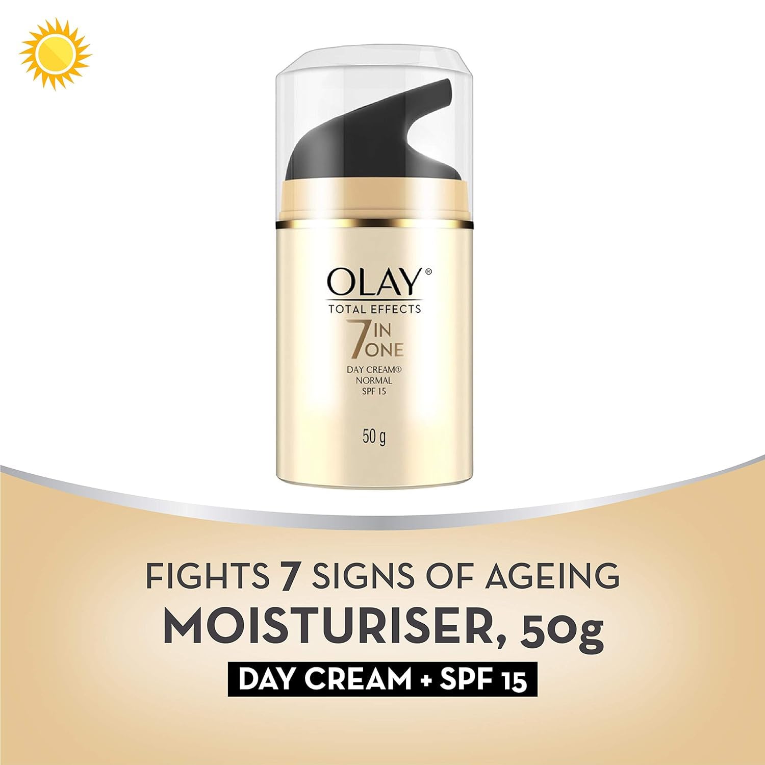 Olay Total Effects 7-in-1 Day Cream being applied to hand demonstrates makeup-ready base.