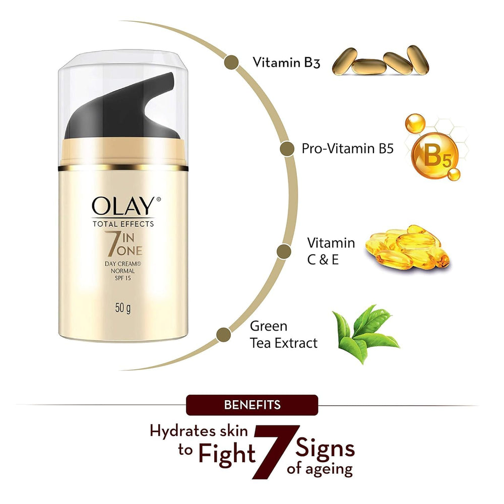Olay Total Effects fragrance-free label supports fragrance-sensitive daily hydration.