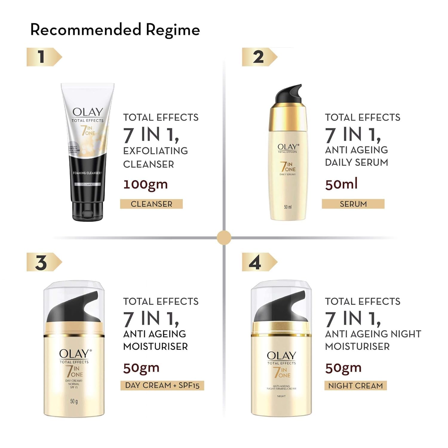 Olay Total Effects packaging box indicates travel-friendly size with SPF protection.