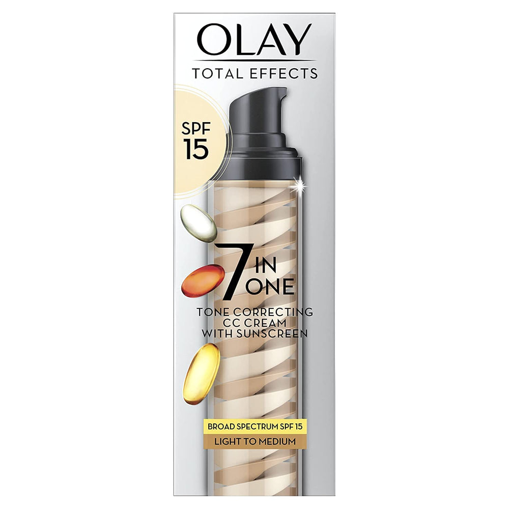 Olay Total Effects bottle pump closeup for clean, hygienic daily moisturizer application.