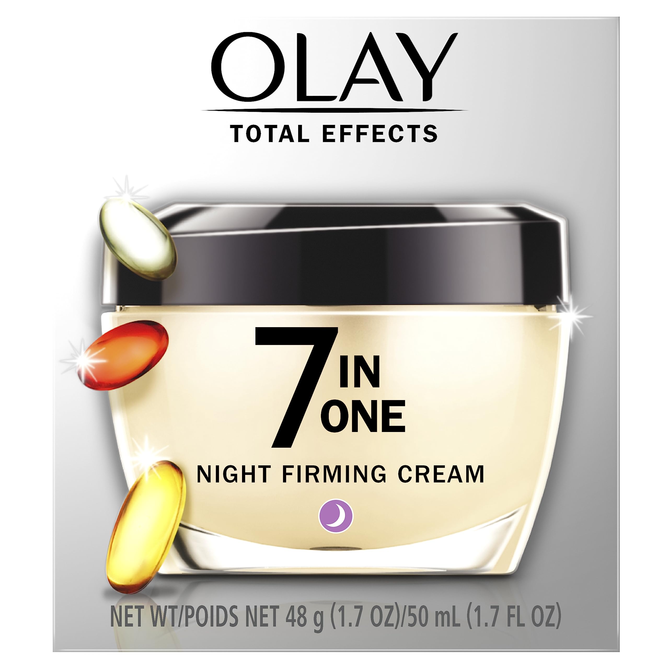 Olay Total Effects Night Firming Cream during morning transition highlights non greasy finish.