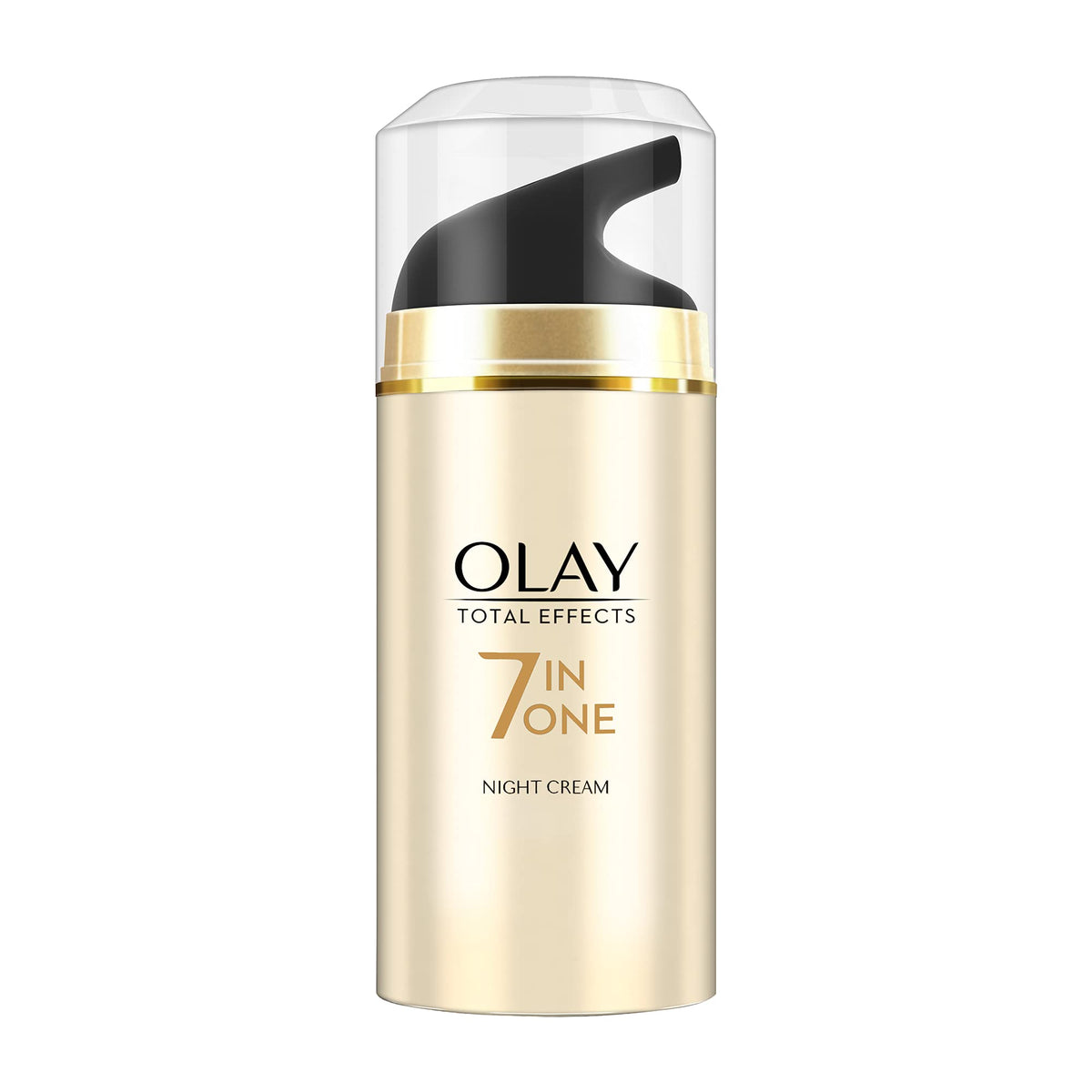 Olay Total Effects night-firming cream jar shows creamy overnight nourishment and firmer look