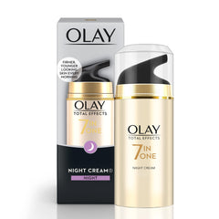 Olay Total Effects night-firming cream texture swatch demonstrates nourishing moisturization with lightweight feel