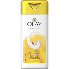 Olay Ultra Moisture bottle highlights shea butter for nourishing, hydrating cleanse