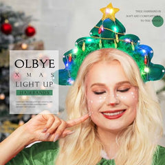 Olbye green flash headpiece brightens photos with festive color