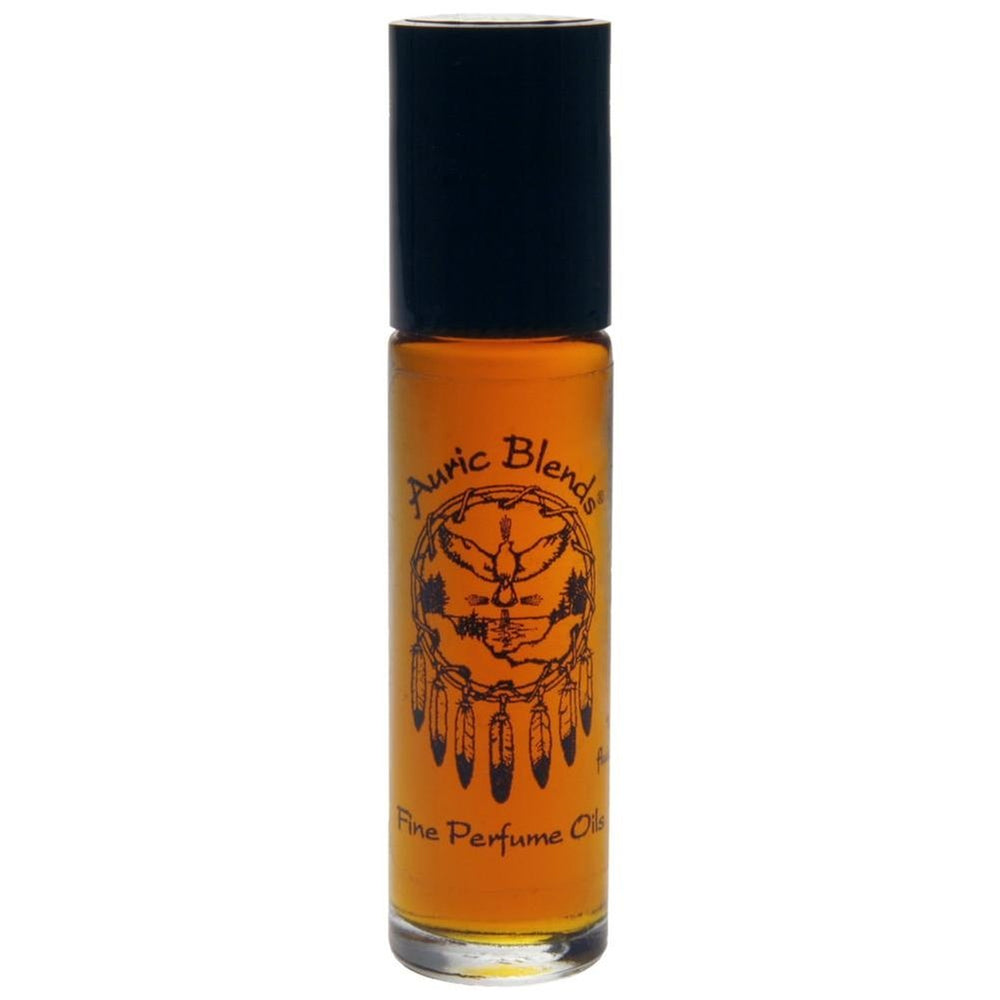 Old Glory Auric Blends Patchouli Body Oil roll-on bottle offers woodsy fragrance for calming daily use