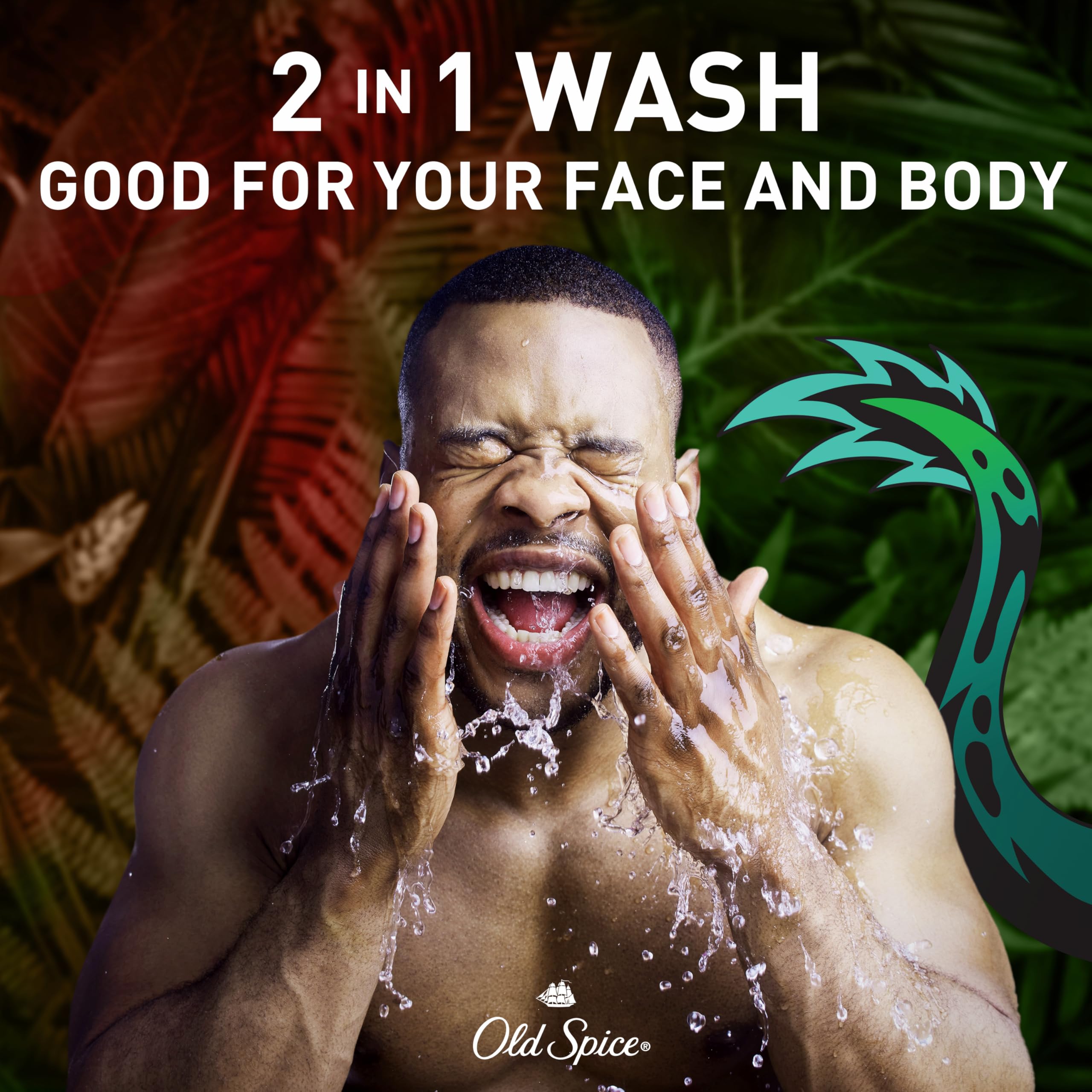 Old Spice 3X Defense packaging highlights clean, lather, and long-lasting fragrance.
