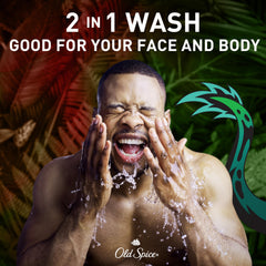 Old Spice 3X Defense packaging highlights clean, lather, and long-lasting fragrance.