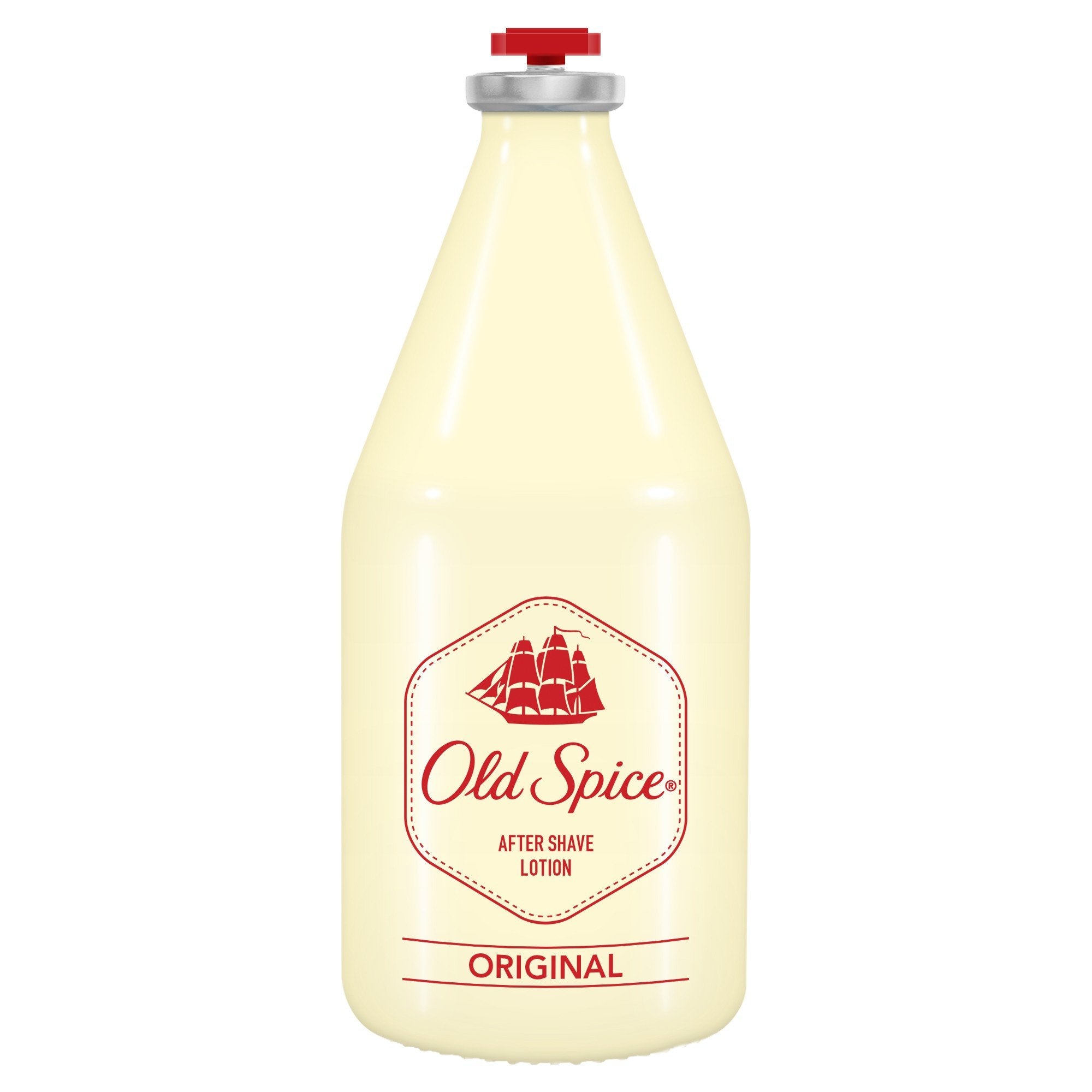 Applying Old Spice After Shave Lotion Original after shaving for refreshing finish