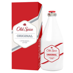 Old Spice After Shave Lotion Original bottle close-up shows moisturizing post-shave softness.