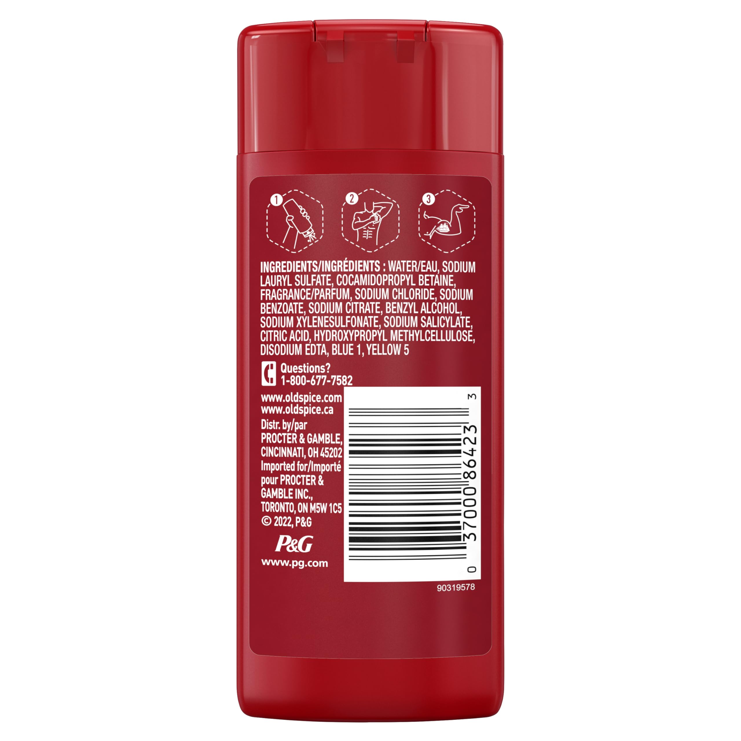 Old Spice aluminum-free badge indicates a metal-free option for sensitive skin.