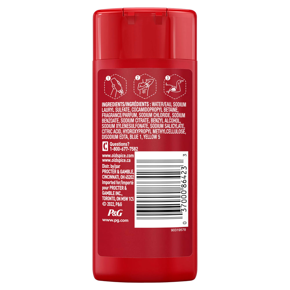 Old Spice aluminum-free badge indicates a metal-free option for sensitive skin.