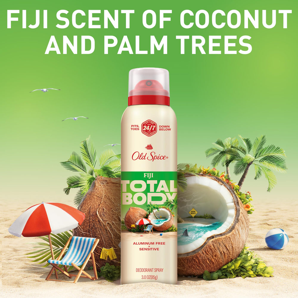 Old Spice aluminum-free icon indicating no aluminum for sensitive areas