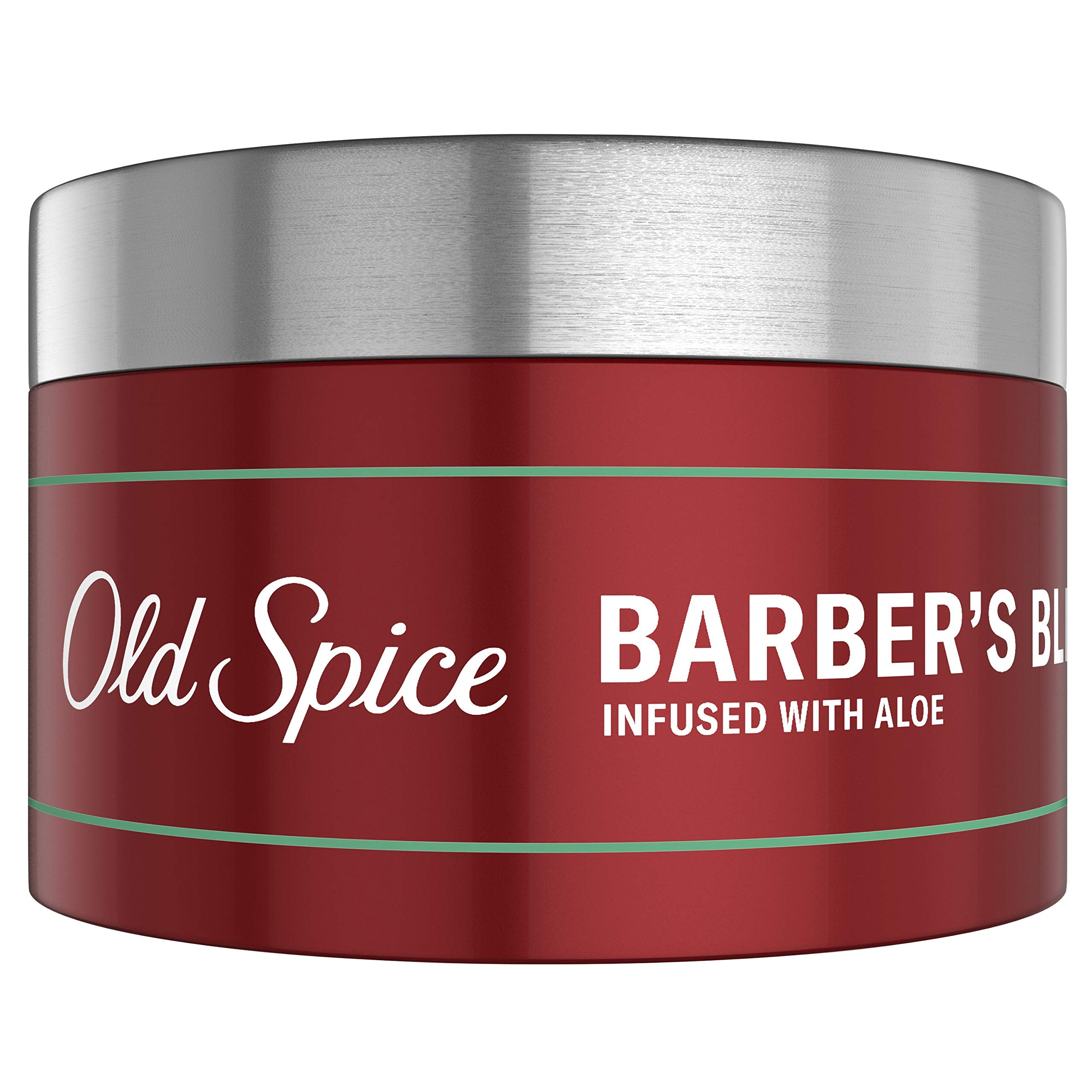 Old Spice Barber's Blend Aloe-infused cream offers soothing comfort during styling