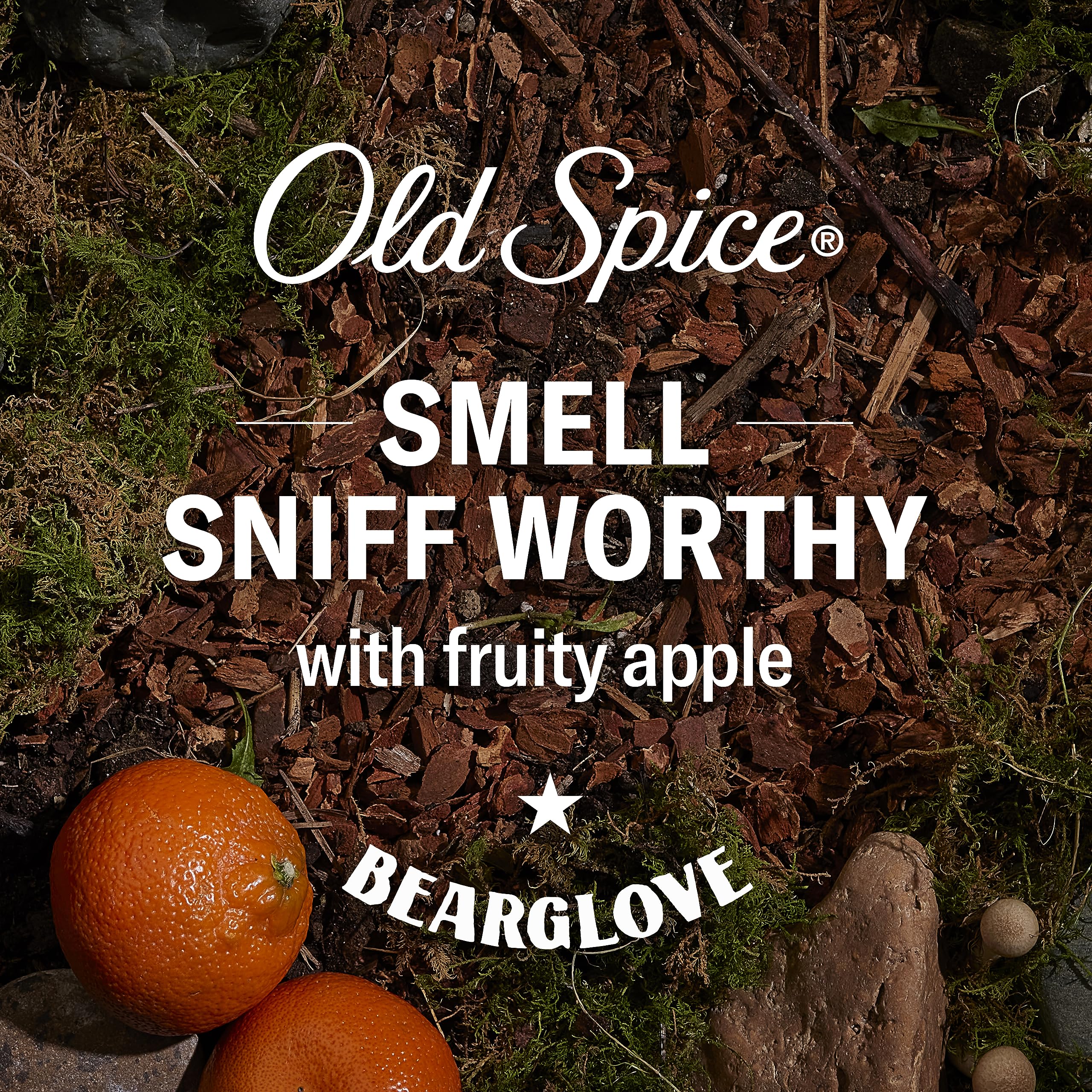 Old Spice Bearglove bottle back — spray nozzle for easy use.