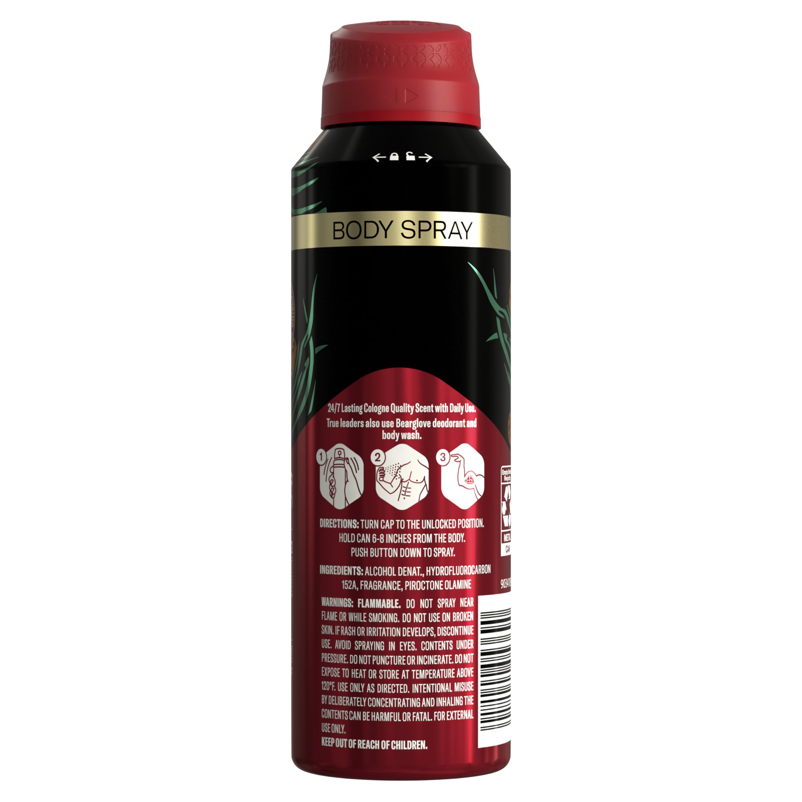 Old Spice Bearglove scent-notes — apple, citrus and spice notes for bold aroma.