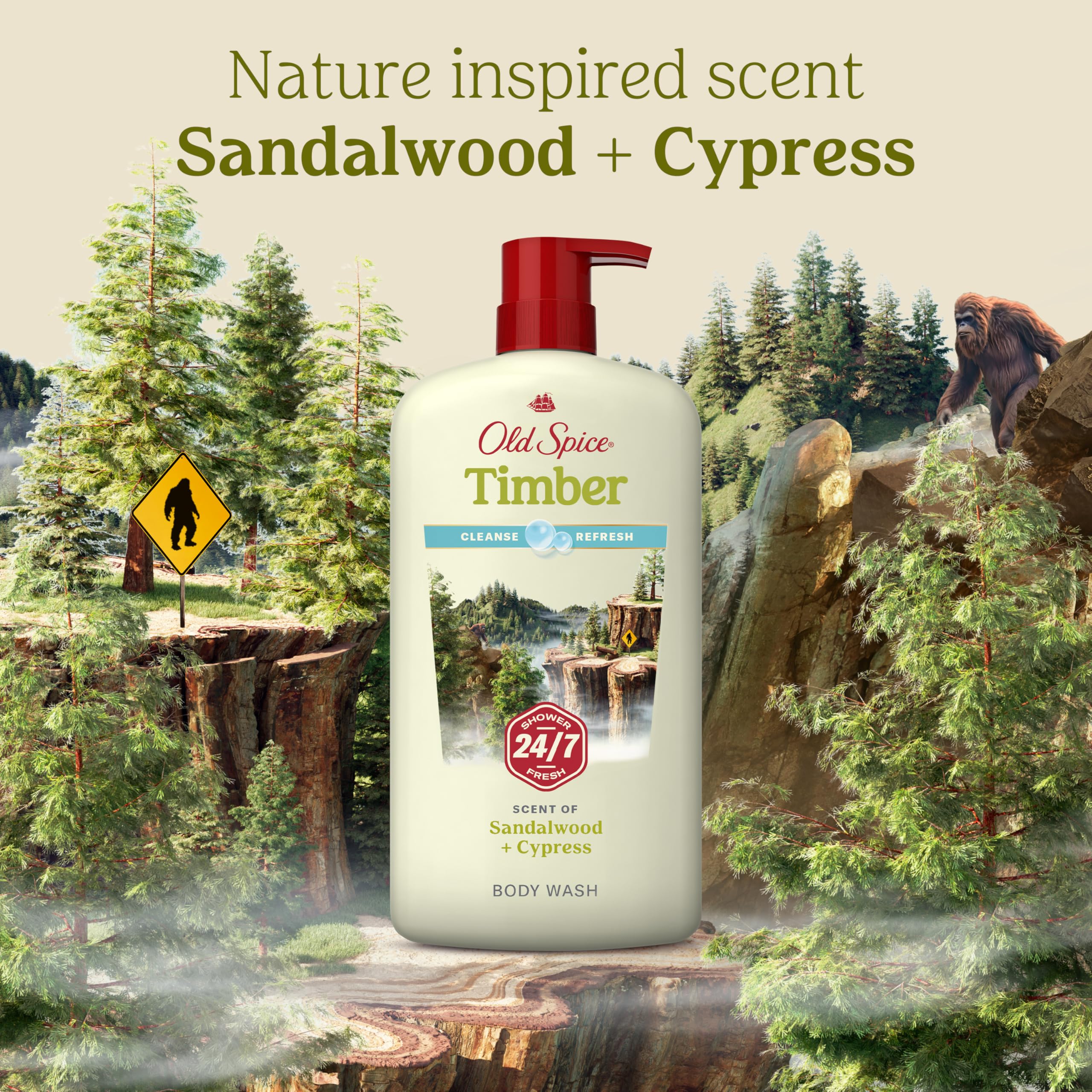 Old Spice cleansing body wash adventure ready fragrance suits daily adventures.