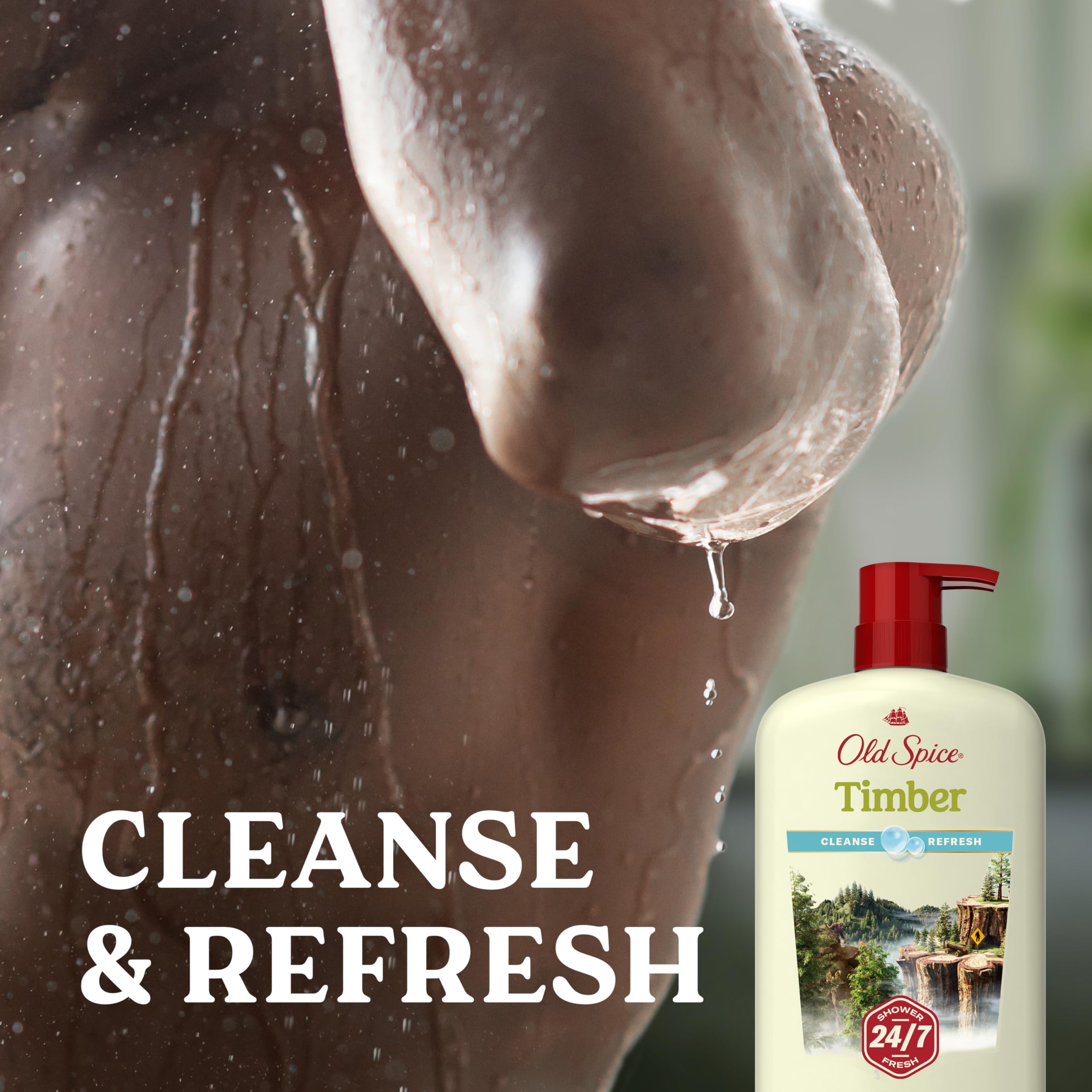 Old Spice cleansing body wash pack four bottles provides budget-friendly replenishment.