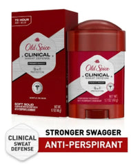 Texture demonstration of Old Spice Clinical Sweat Defense anti-perspirant going on smoothly.