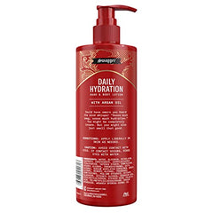 Old Spice Daily Hydration lotion featuring argon oil for deep conditioning.