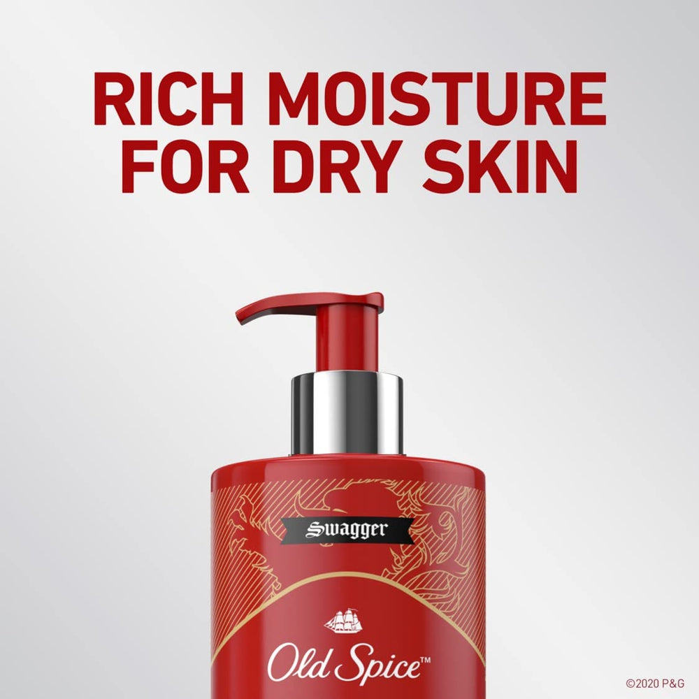 Old Spice Daily Hydration lotion with cedarwood and lime scent for masculine refinement.