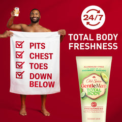 Old Spice desodorante de cuerpo, fragancia pepino-aguacate, ideal para sensación limpia diaria.