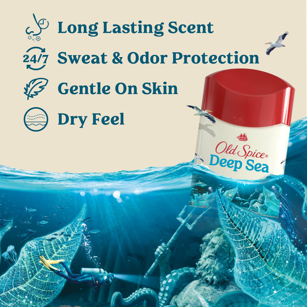 Old Spice Dry Feel deodorant applied on underarm for daily freshness.
