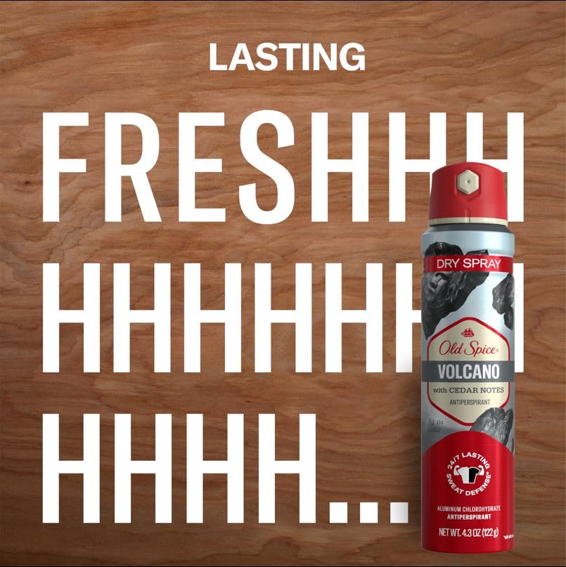 Old Spice dry spray 24-7-freshness offers all-day freshness