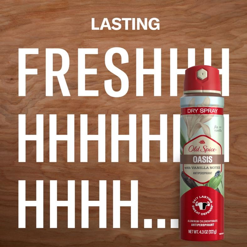 Old Spice Dry Spray motion activated fragrance technology demonstrates continuous freshness
