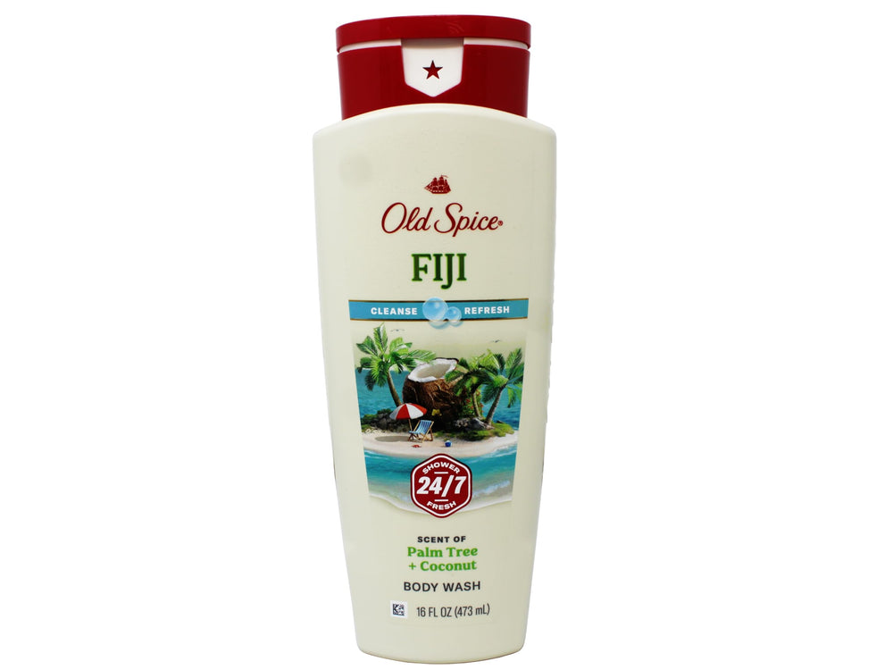 Old Spice Fiji body wash lather closeup highlights rich foam for a refreshing cleanse.