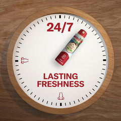 Nozzle dispensing Old Spice Fiji dry spray with even coverage.