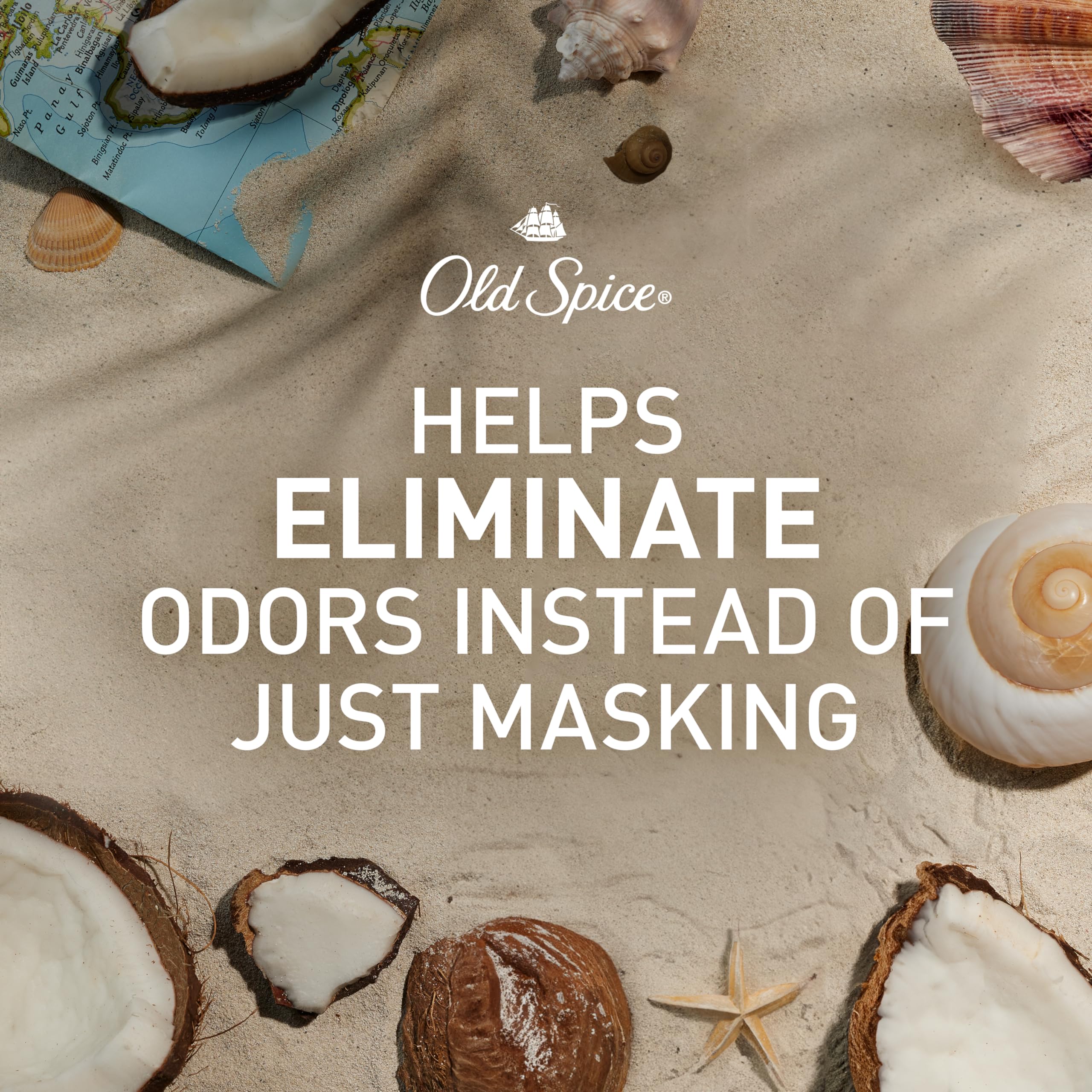 Old Spice Fiji dry spray on skin after shower delivering lasting freshness.