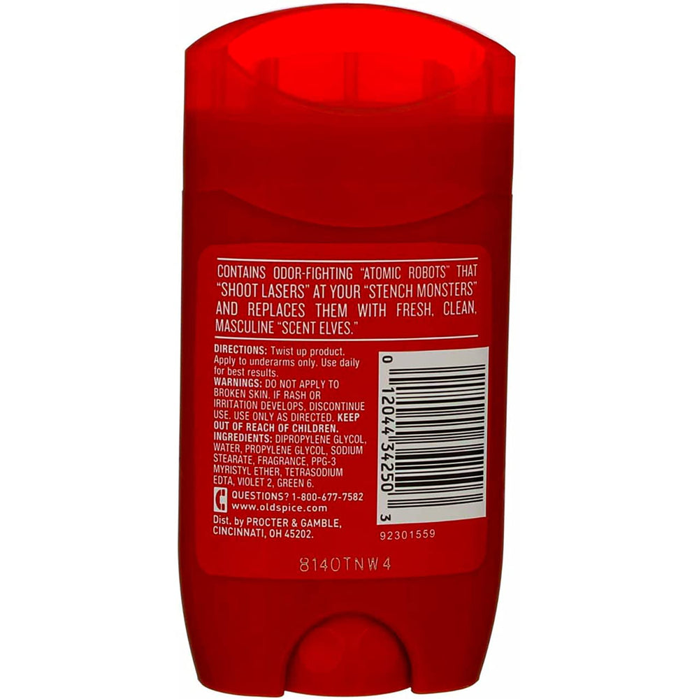 Old Spice Fresh Solid application swatch shows smooth glide.