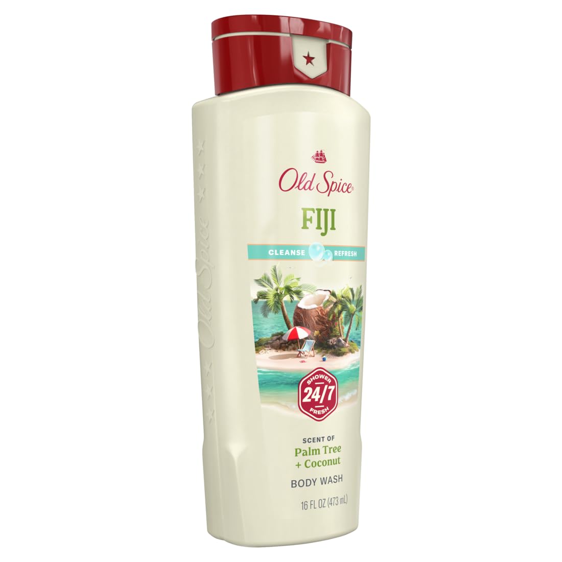 Old Spice Fresher Collection Fiji two-pack display showing two bottles for shared use